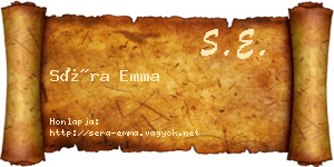 Séra Emma névjegykártya