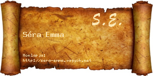 Séra Emma névjegykártya