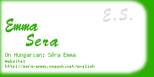 emma sera business card