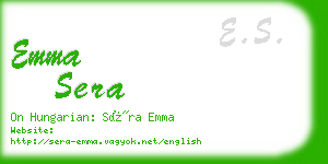 emma sera business card